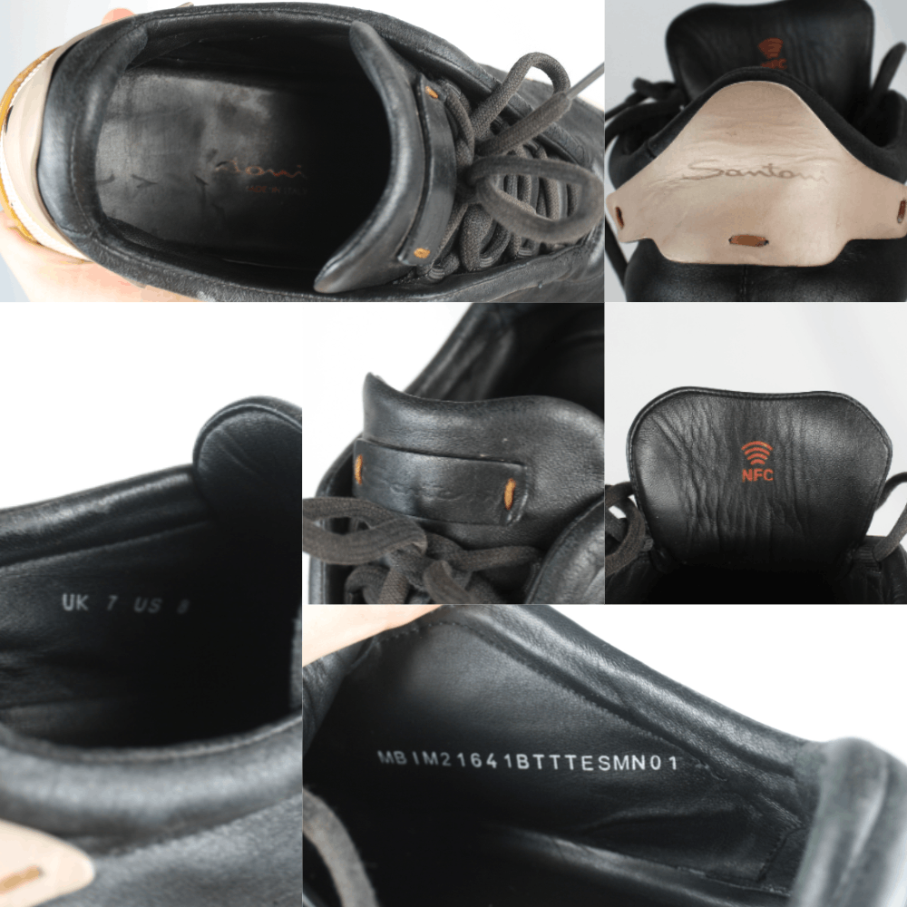 Santoni Distressed Leather Sneakers Size US 8 / EU 41 - 11 Thumbnail