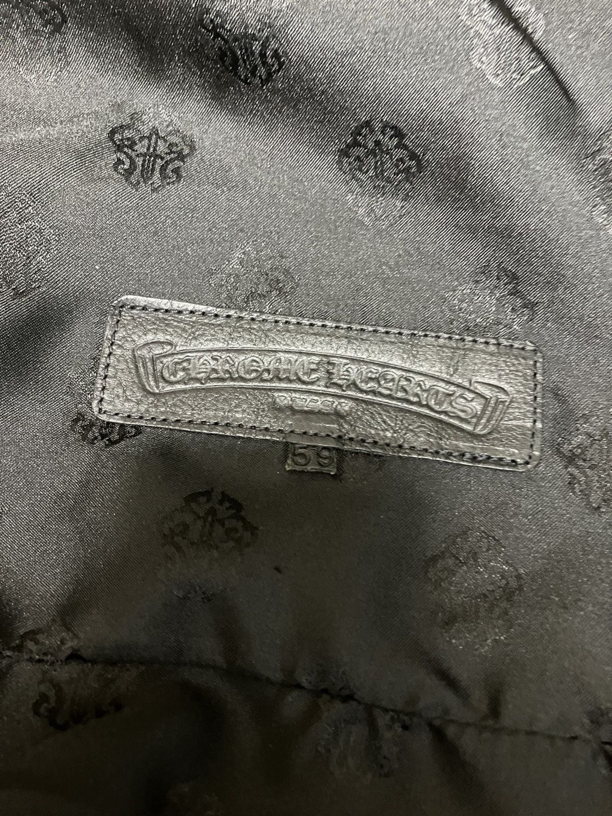 Chrome Hearts Chrome Hearts Waxed Destroyed Leather Cross Patch Bag Size ONE SIZE - 11 Thumbnail