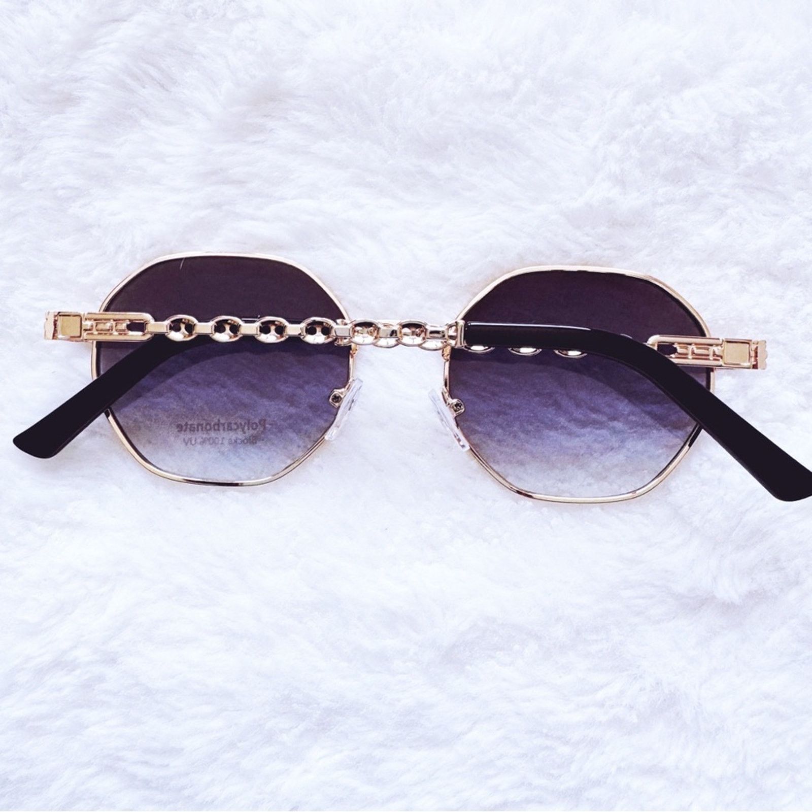 Other Phoebe Blue & Clear Geometric Sunglasses Size ONE SIZE - 13 Thumbnail