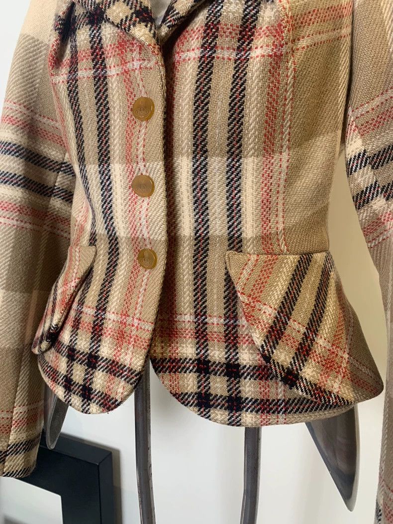 Vivienne Westwood Vivienne Westwood Silk velvet plaid suit jacket Size S / US 4 / IT 40 - 6 Thumbnail
