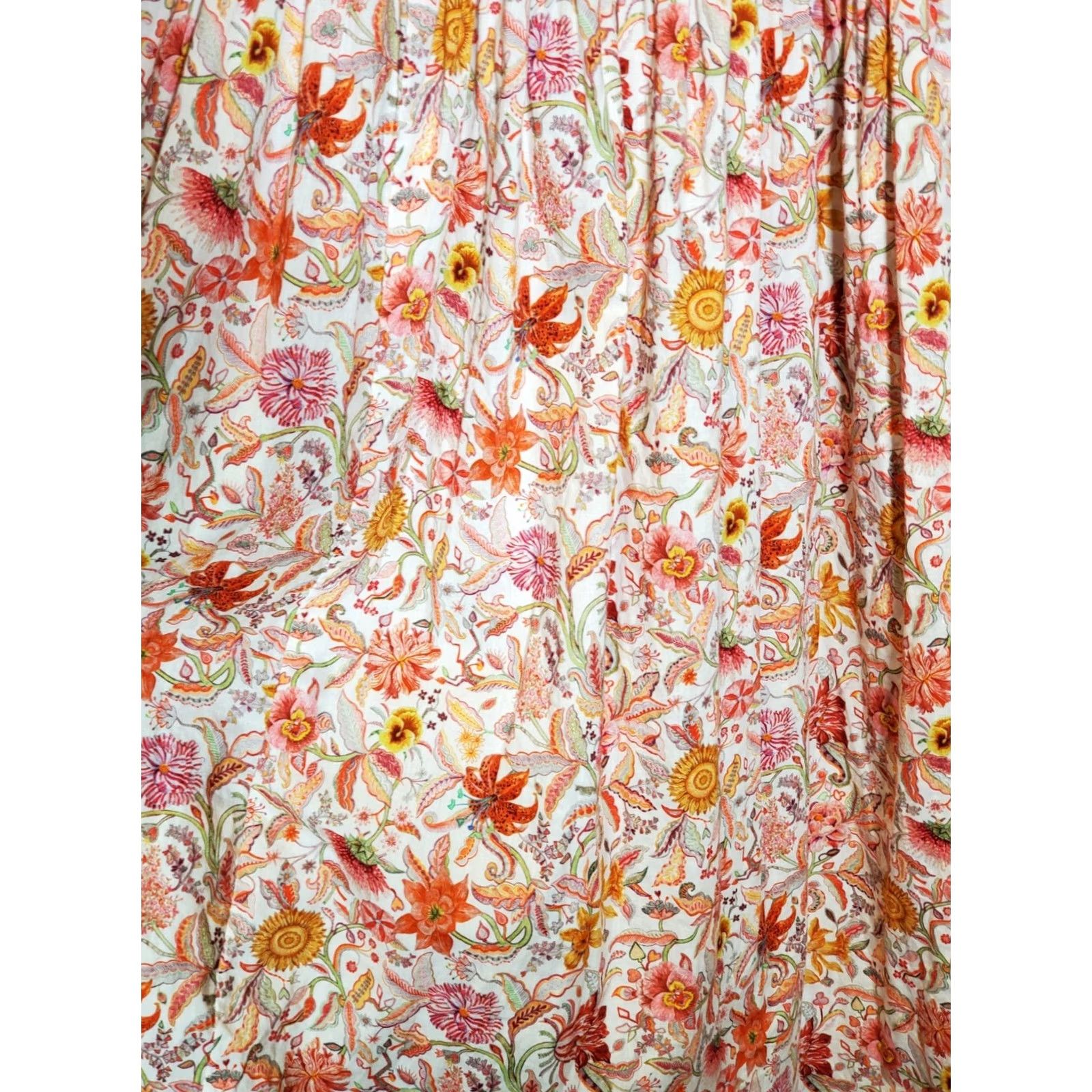 J.Crew J.Crew Floral Midi Dress Liberty Garden of Life Fabric Women's 2 A-Line Sleeveless Square Neck Multicolor 100% Cotton Tiered Ruffle Zip Knitted? Size XS / US 0-2 / IT 36-38 - 7 Thumbnail