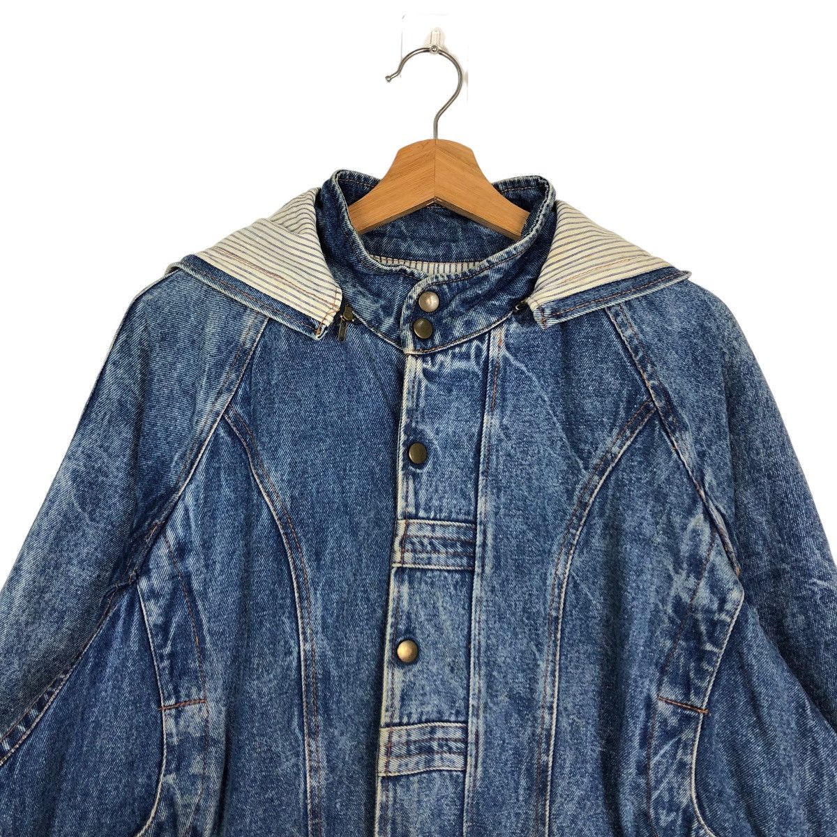 Japanese Brand 🔥RARE HIKORY DENIM JACKET CARGO ISSEY MIYAKE DESIGN Size US M / EU 48-50 / 2 - 3 Thumbnail