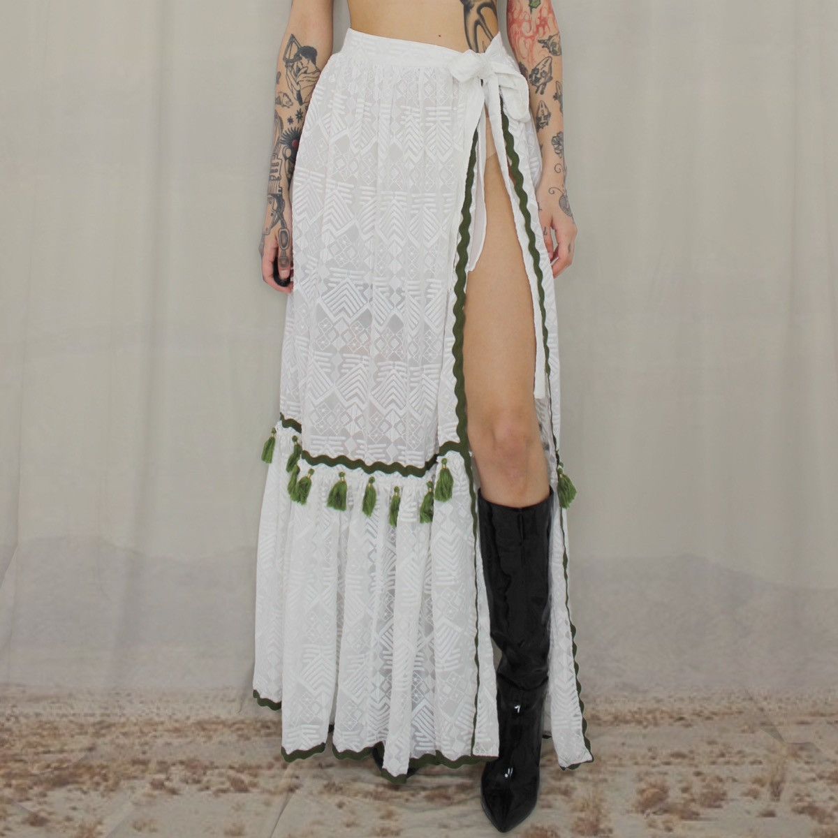 Vintage 🤍LACE MAXI SKIRT🤍 Size 28" / US 6 / IT 42 - 1 Thumbnail