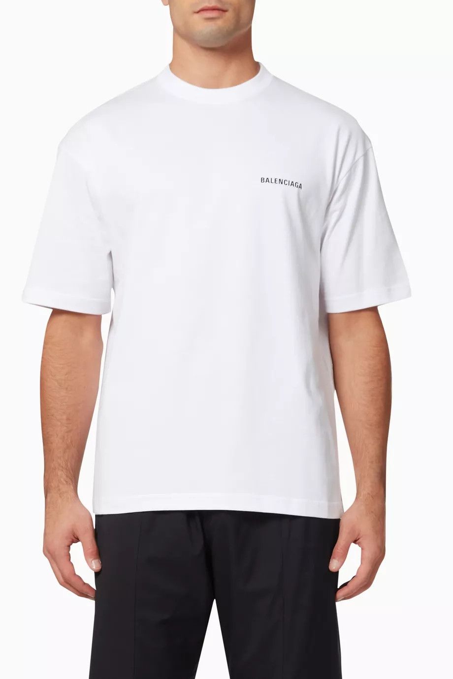Balenciaga o1y0626 Logo T-Shirt in White Size US XXS / EU 40 - 1 Thumbnail