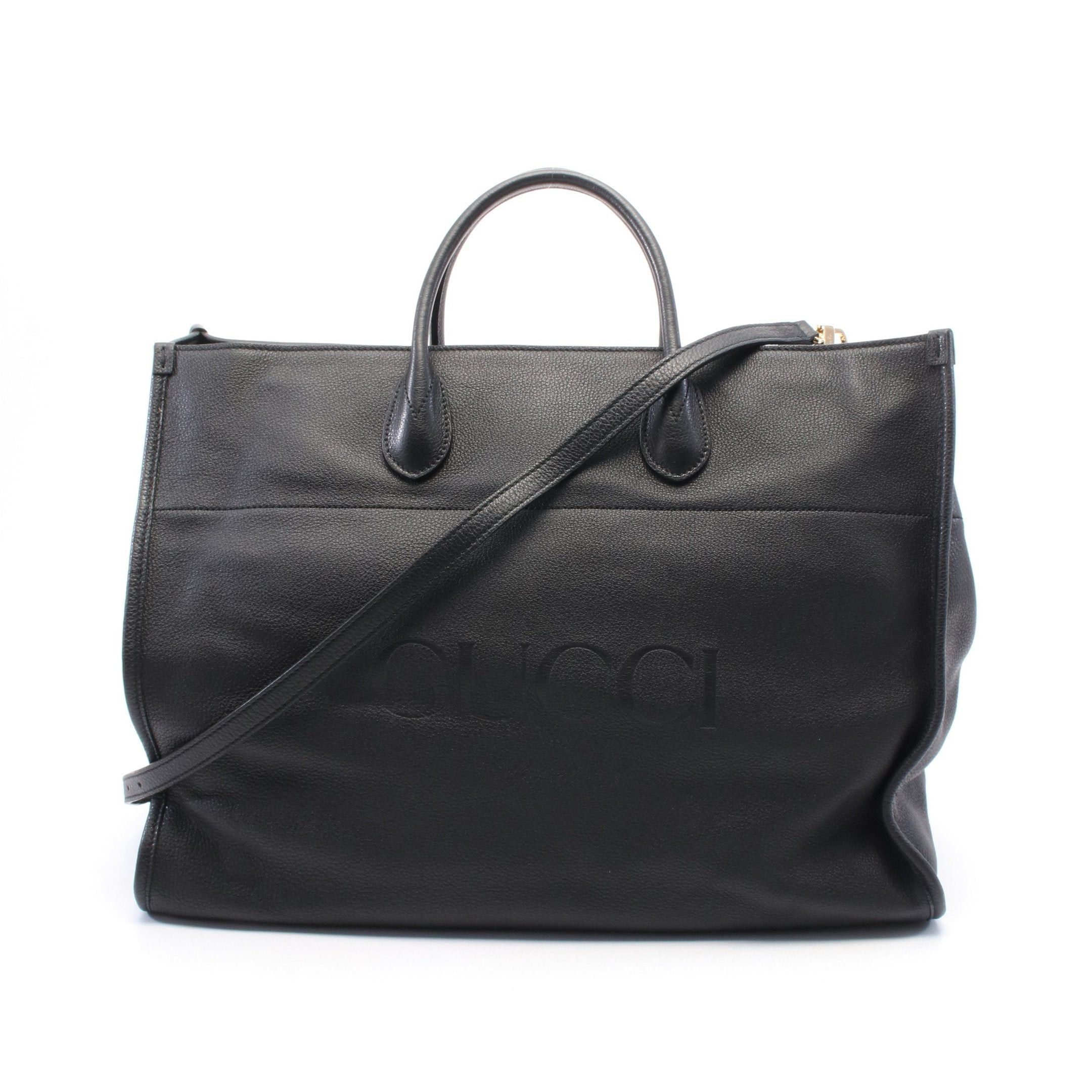 Gucci Gucci Handbag Tote Bag Leather Black Size ONE SIZE - 1 Thumbnail