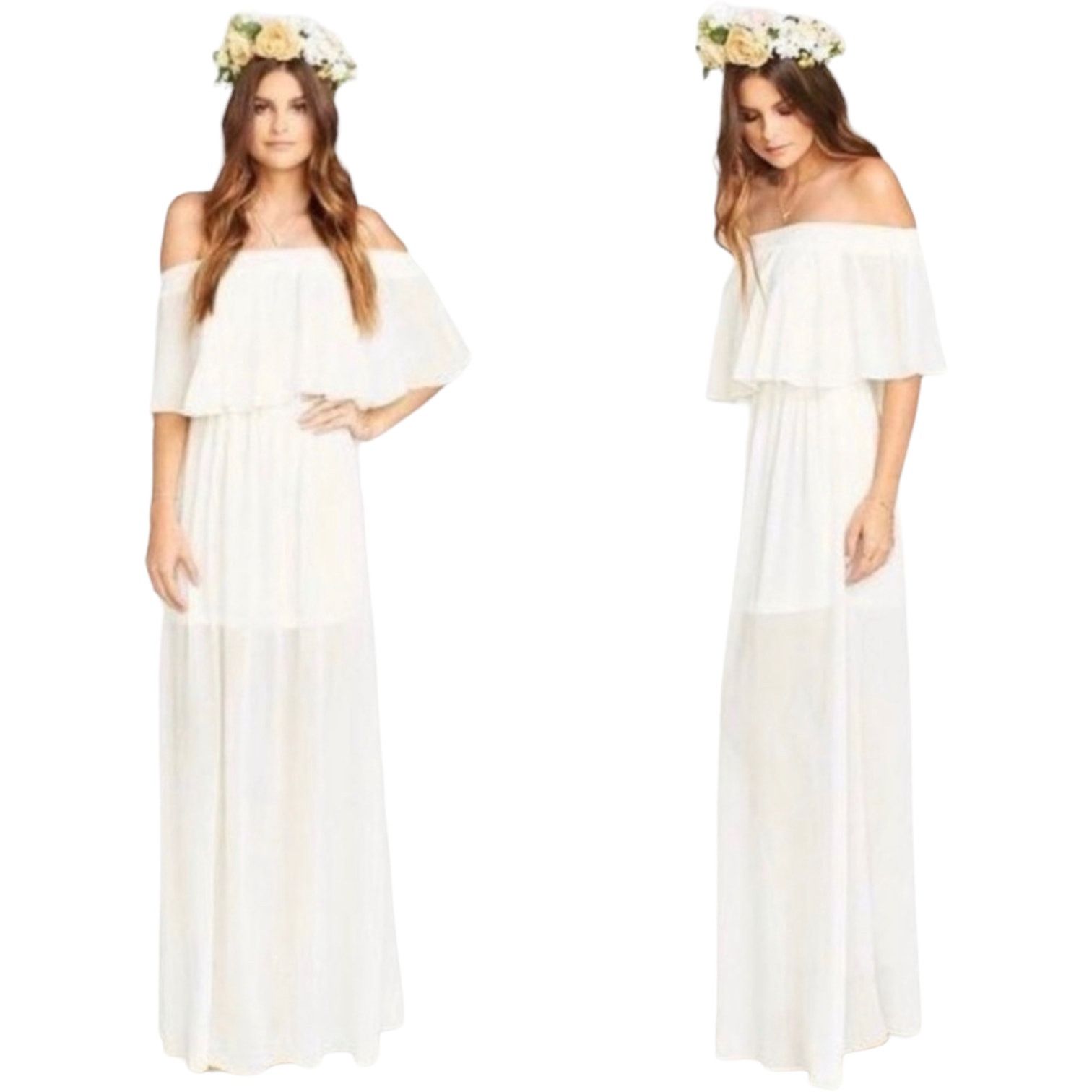 Show Me Your MuMu Show Me Your Mumu Hacienda Maxi Dress White NWT Womens Small Size S / US 4 / IT 40 - 1 Thumbnail