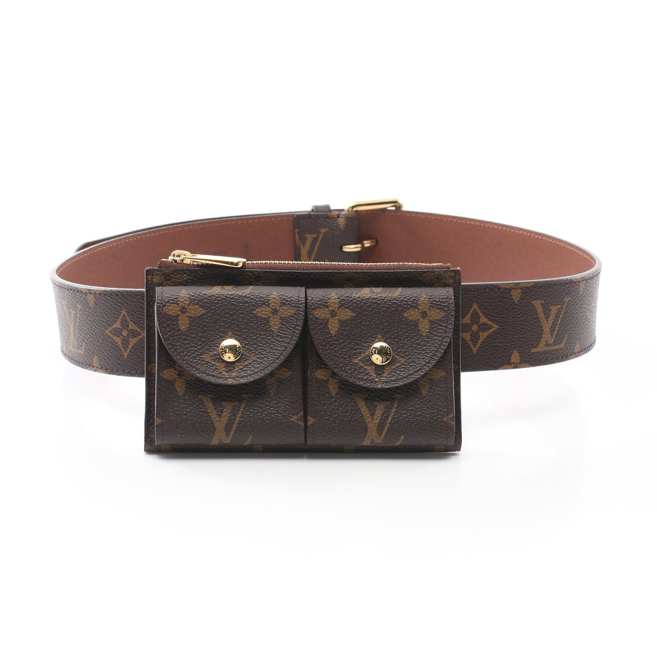 Louis Vuitton Ceinture Pochette Duo Monogram Waist Bag Brown