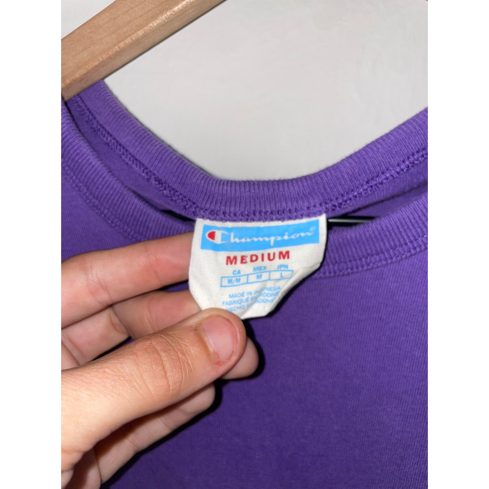 Champion Y2K Champion Purple Shirt Embrodery Logo Tee 2000s M Medium Size US M / EU 48-50 / 2 - 7 Thumbnail