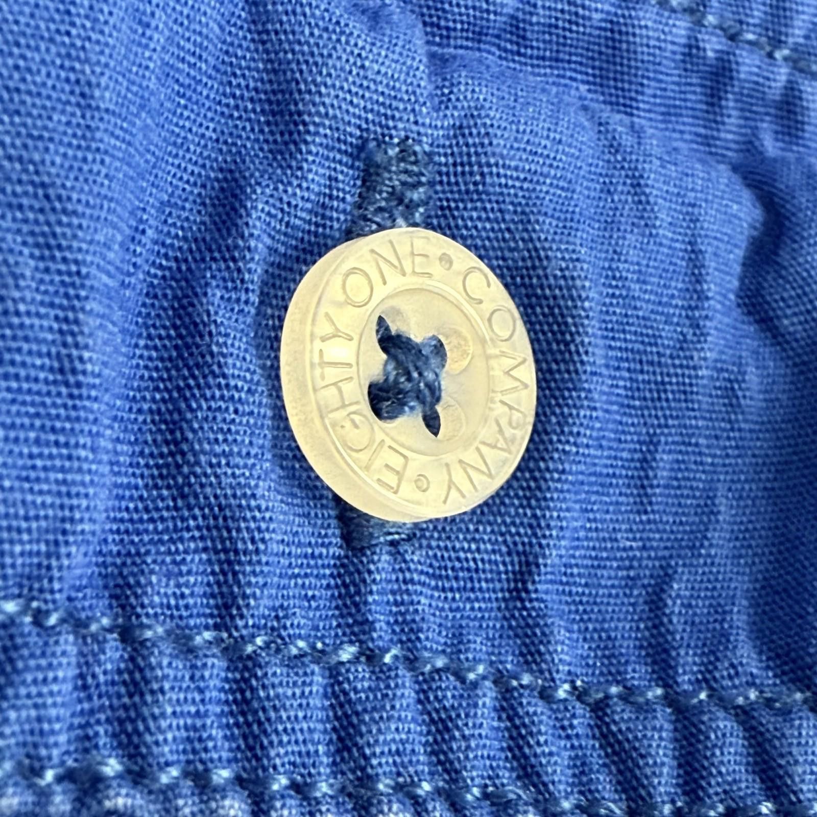 Company 81 Company 81 Shirt Mens M Blue Short Sleeve Button Up Pockets Size US M / EU 48-50 / 2 - 4 Thumbnail