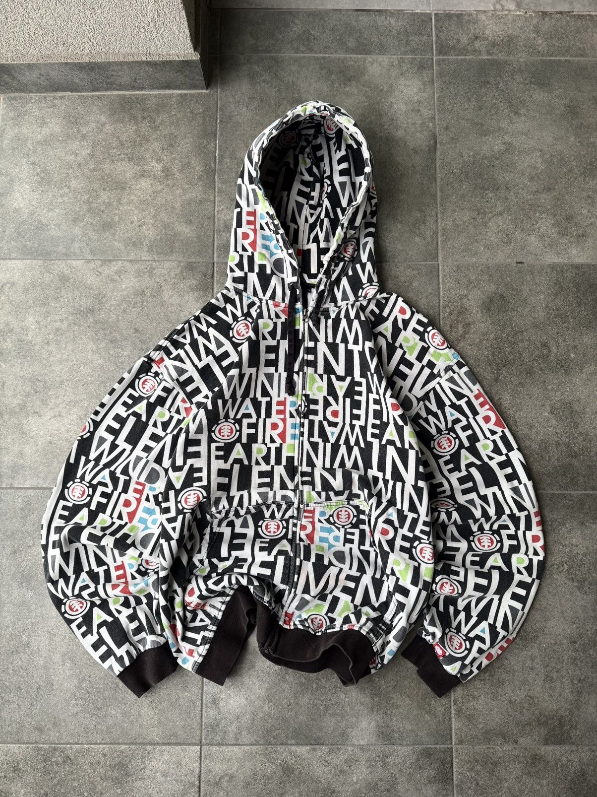 Element Crazy Vintage Y2K Element Zip Up Hoodie Skater Opium Size US XL / EU 56 / 4 - 2 Thumbnail