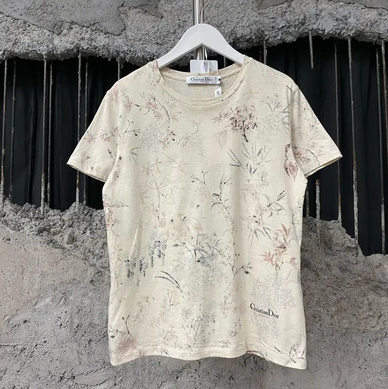 Dior Dior Floral Print Summer T-Shirt 0089 Size M / US 6-8 / IT 42-44 - 1 Thumbnail