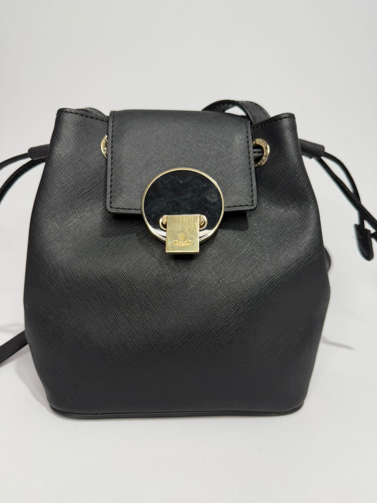 Vivienne Westwood Vivienne Westwood Black Saffiano Crossbody Bag Orb Lock Size ONE SIZE - 1 Thumbnail