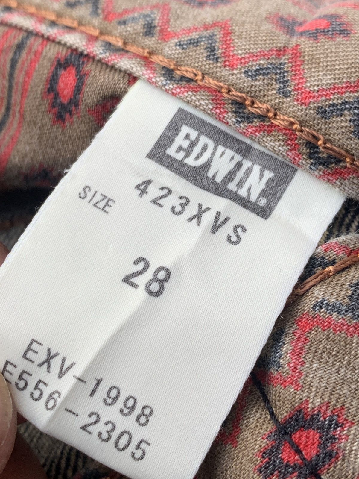 Edwin Edwin exclusive vintage leather pocket & nice faded blue. Size US 30 / EU 46 - 7 Thumbnail
