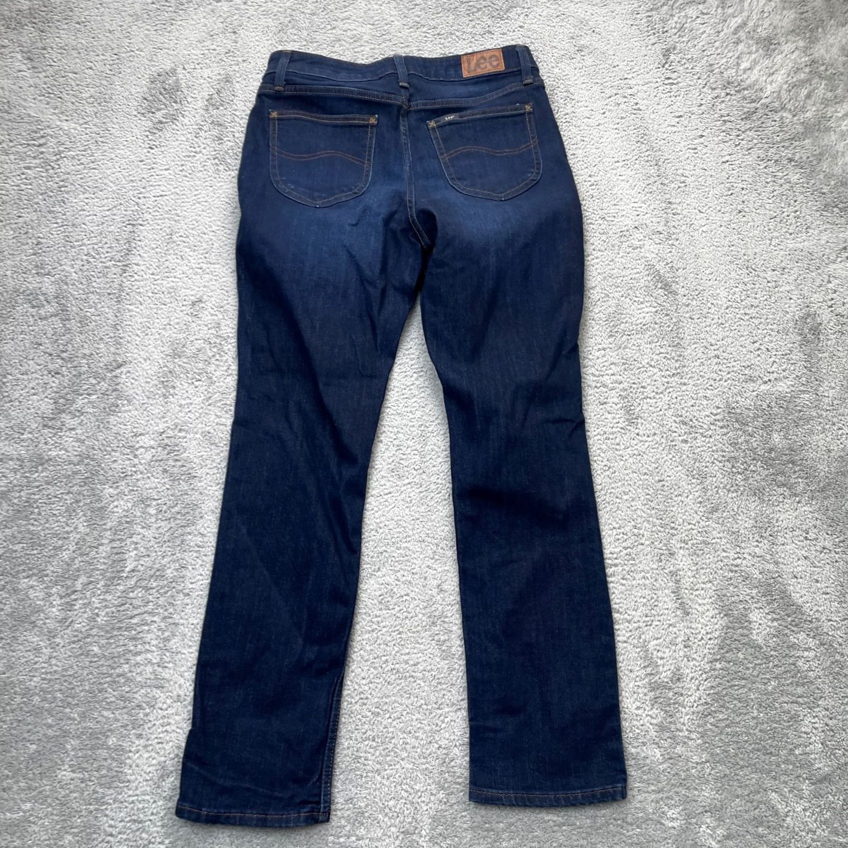 Lee Lee Jeans Womens 10 Blue Straight Leg Regular Fit Mid Rise Denim Cotton Stretch Jeans 5-Pocket Gray? Size 32" / US 10 / IT 46 - 2 Thumbnail