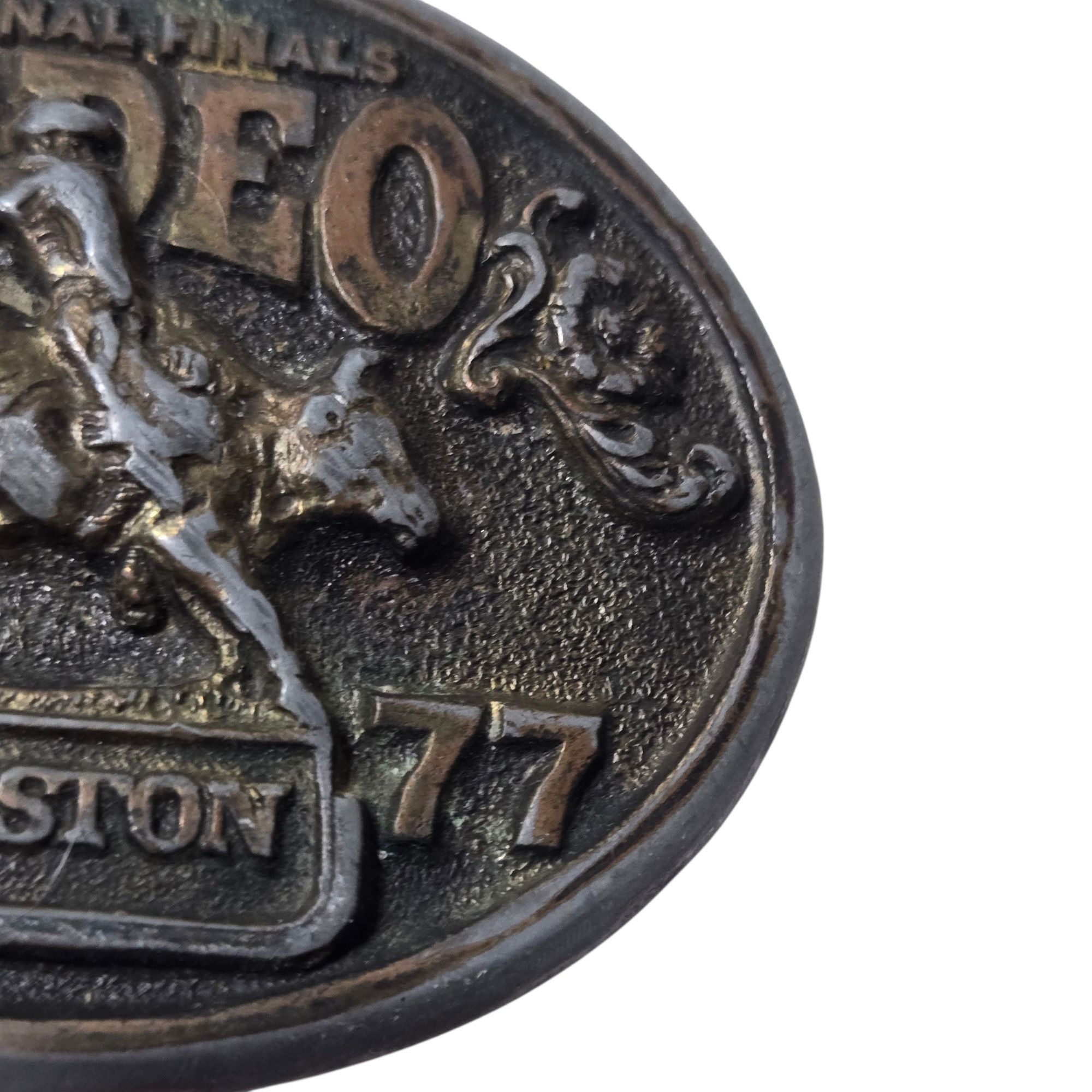 Other 1977 National Finals Rodeo Belt Buckle Bull Riding NFR Hesst Size ONE SIZE - 9 Thumbnail