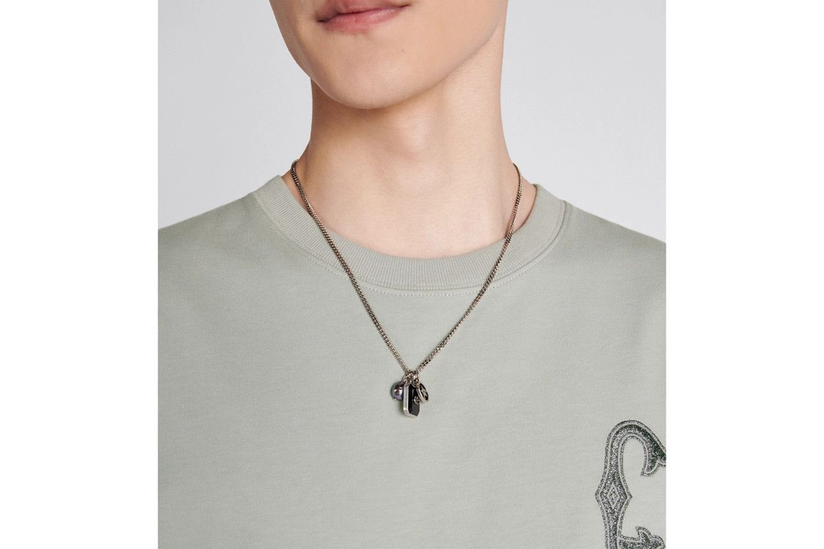 Dior o1bcso1str1124 CD Interlaced Relaxed-Fit T-Shirt in Grey Size US L / EU 52-54 / 3 - 7 Thumbnail