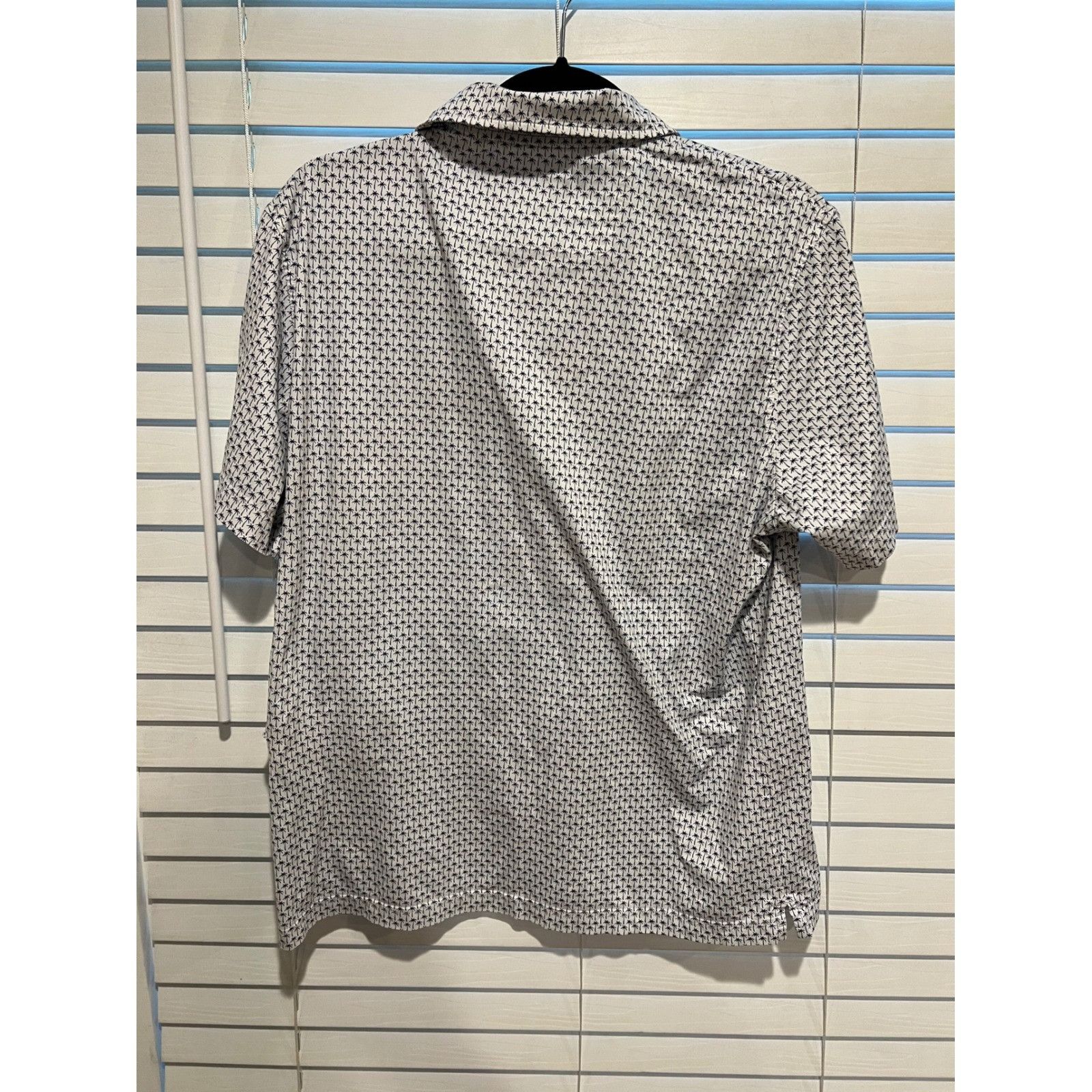 BUGATCHI Bugatchi Ke'olu Polo Shirt Medium White Palm Trees Print 8 W Size US M / EU 48-50 / 2 - 5 Thumbnail