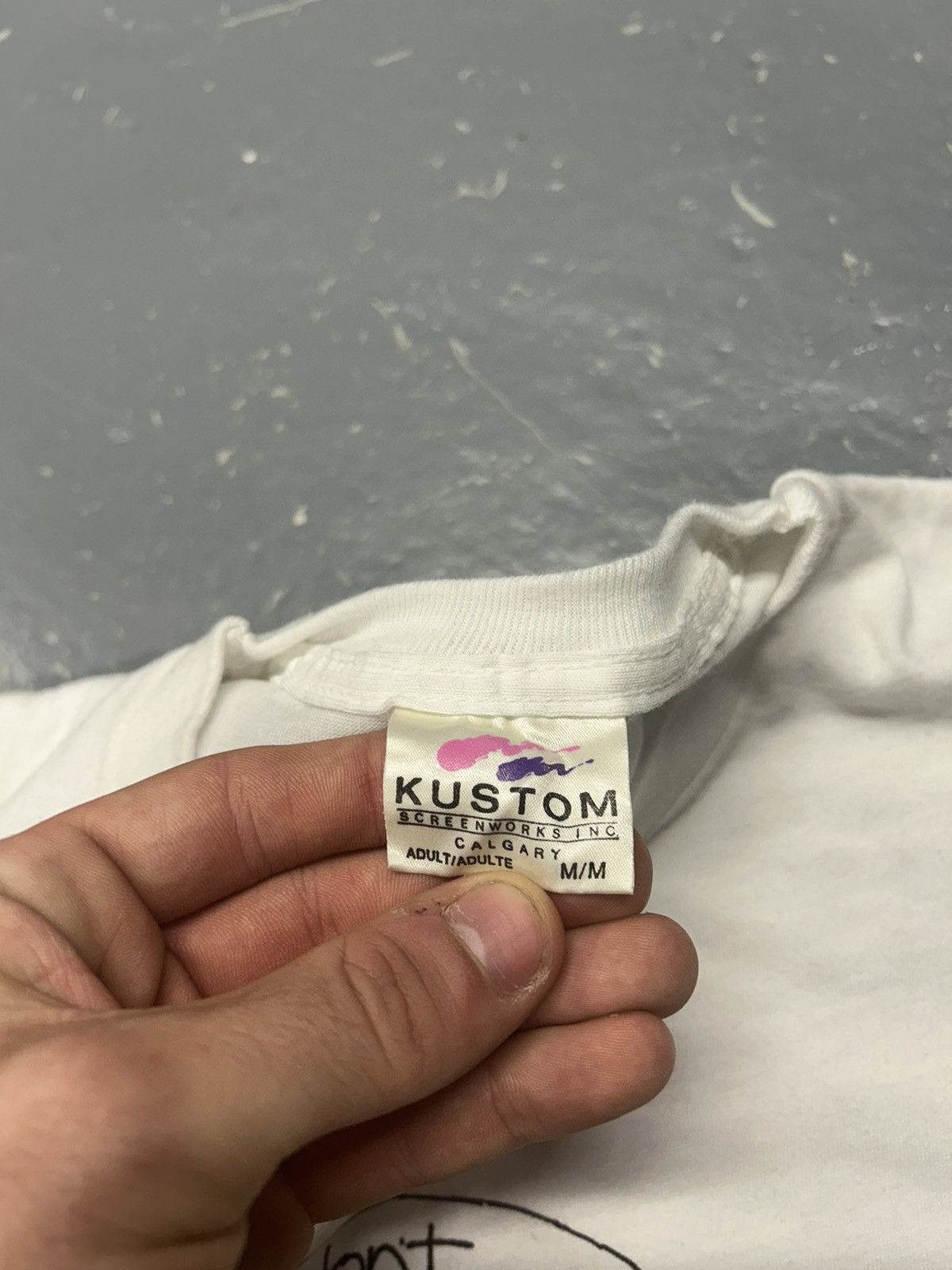 Vintage Crazy Vintage 90s Essential White Novelty Humor Tee Shirt Size US S / EU 44-46 / 1 - 3 Thumbnail