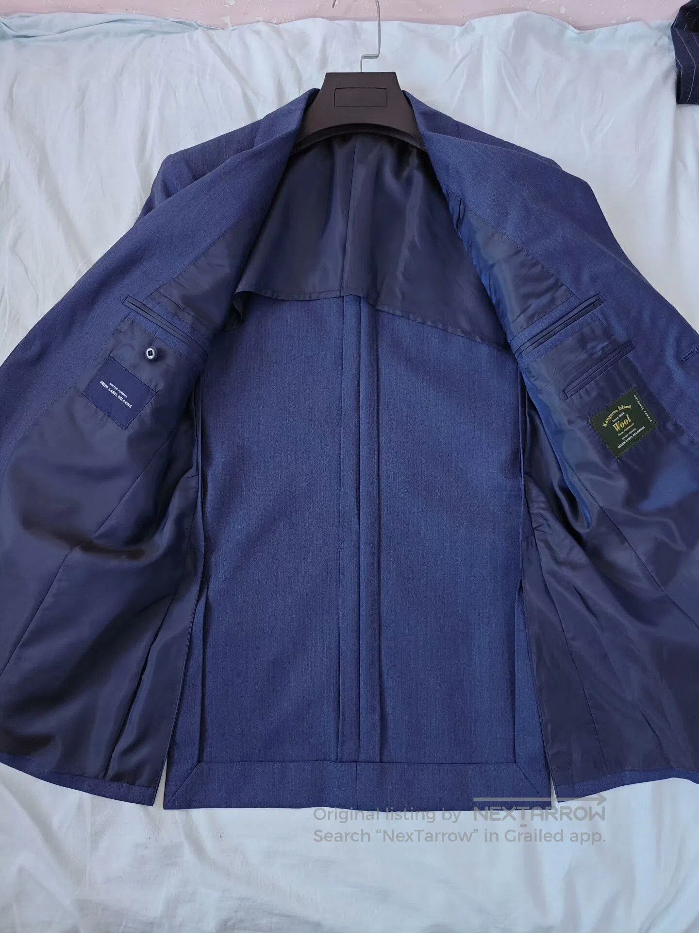 United Arrows Elegant Blue Wool Suit Jacket. Size US S / EU 44-46 / 1 - 6 Thumbnail