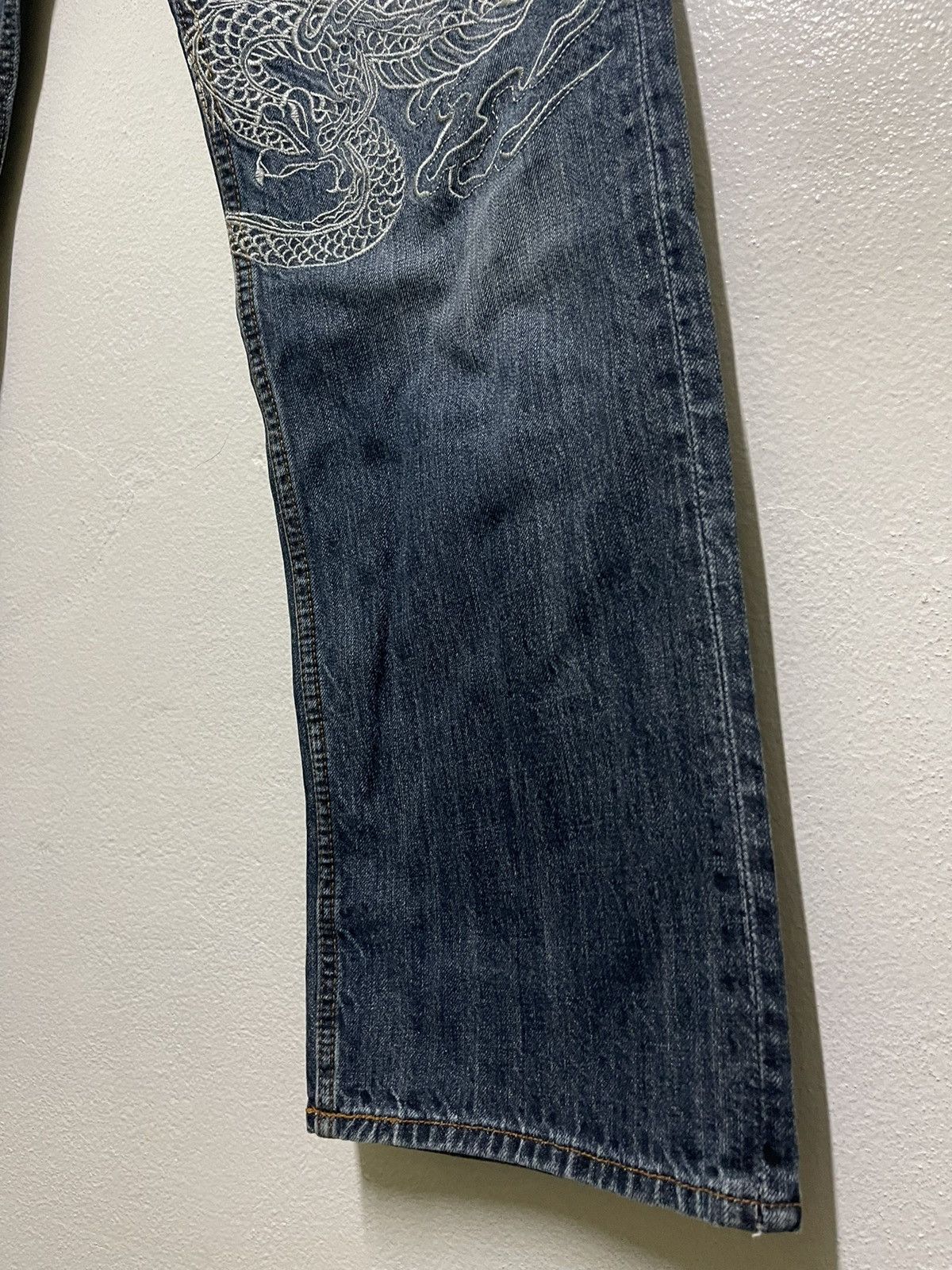 Japanese Brand × Vintage Dragon Motive Embroidery Jeans Size US 30 / EU 46 - 7 Thumbnail