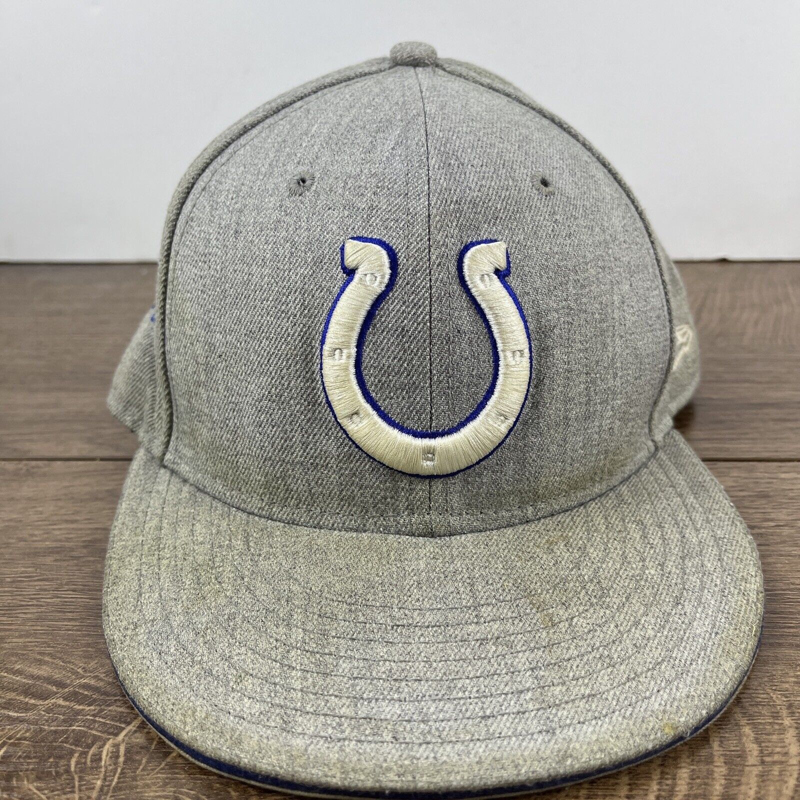 New Era Indianapolis Colts Hat New Era 9FIFTY Gray Snapback Hat Adju Size ONE SIZE - 5 Thumbnail