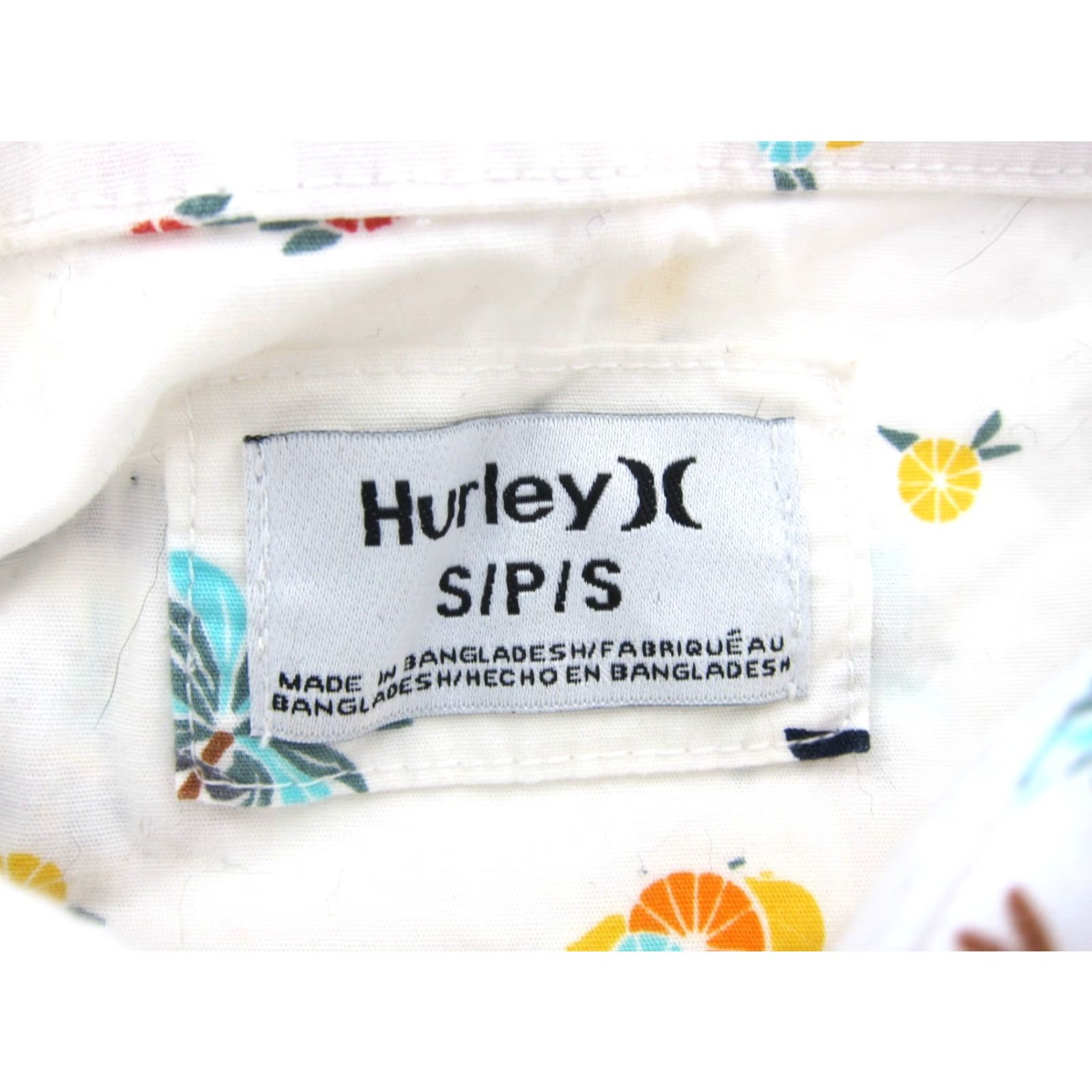 Hurley Hurley Shirt Men S Hawaiian Short Sleeve White Orange Blue Tropical Pineapple Floral Pattern Pocket Button-Up Collared Cotton Vintage No Size US S / EU 44-46 / 1 - 3 Thumbnail