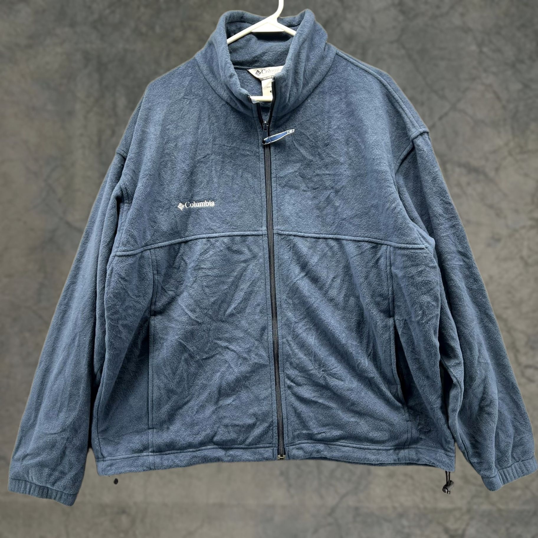 Layer 8 Columbia Jacket Mens XL Blue Fleece Full Zip Outdoor Hiking Warm Casual Layer Size US XL / EU 56 / 4 - 1 Thumbnail