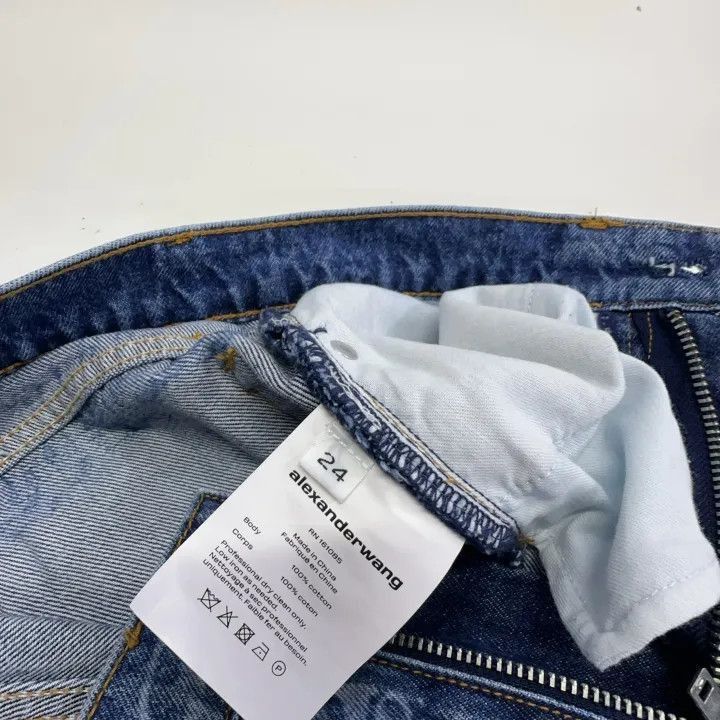 Alexander Wang Alexander Wang SS24 Logo Print Denim Pants - Size 24" / US 00 / IT 34 - 4 Thumbnail