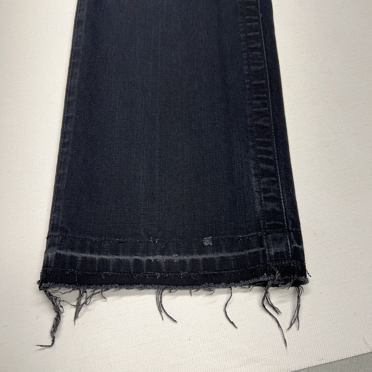 Vintage Parish Jeans Black Denim Straight Distressed Y2K Baggy Size US 40 / EU 56 - 3 Thumbnail