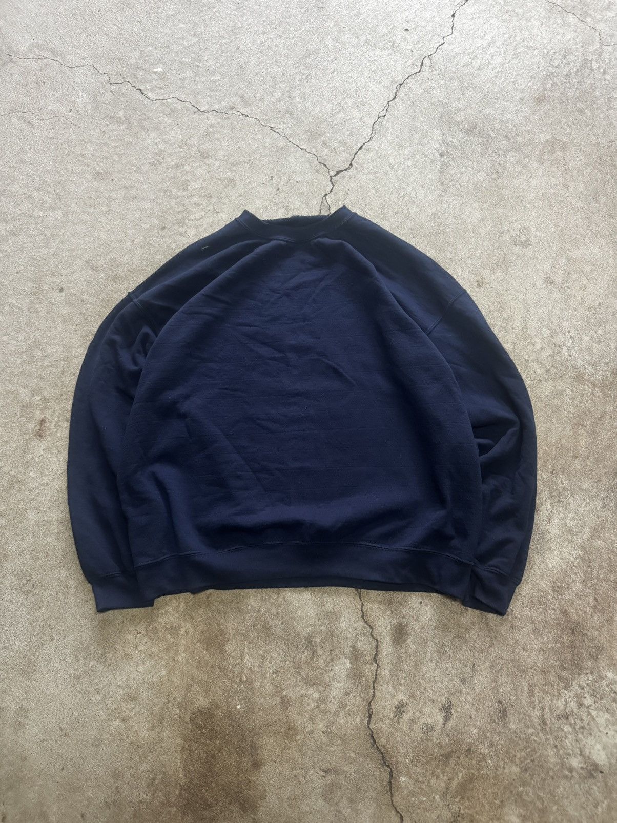Vintage Blank boxy sweatshirt navy blue oversize fit Size US XXL / EU 58 / 5 - 1 Thumbnail