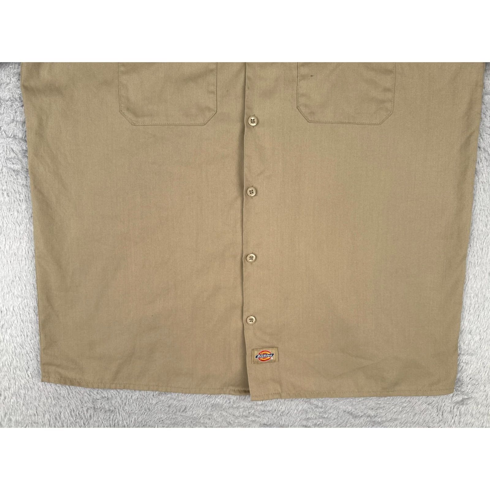 Dickies Dickies Flex Work Shirt Mens Large Khaki Short Sleeve Button-Up Two Pocket Work Size US L / EU 52-54 / 3 - 5 Thumbnail