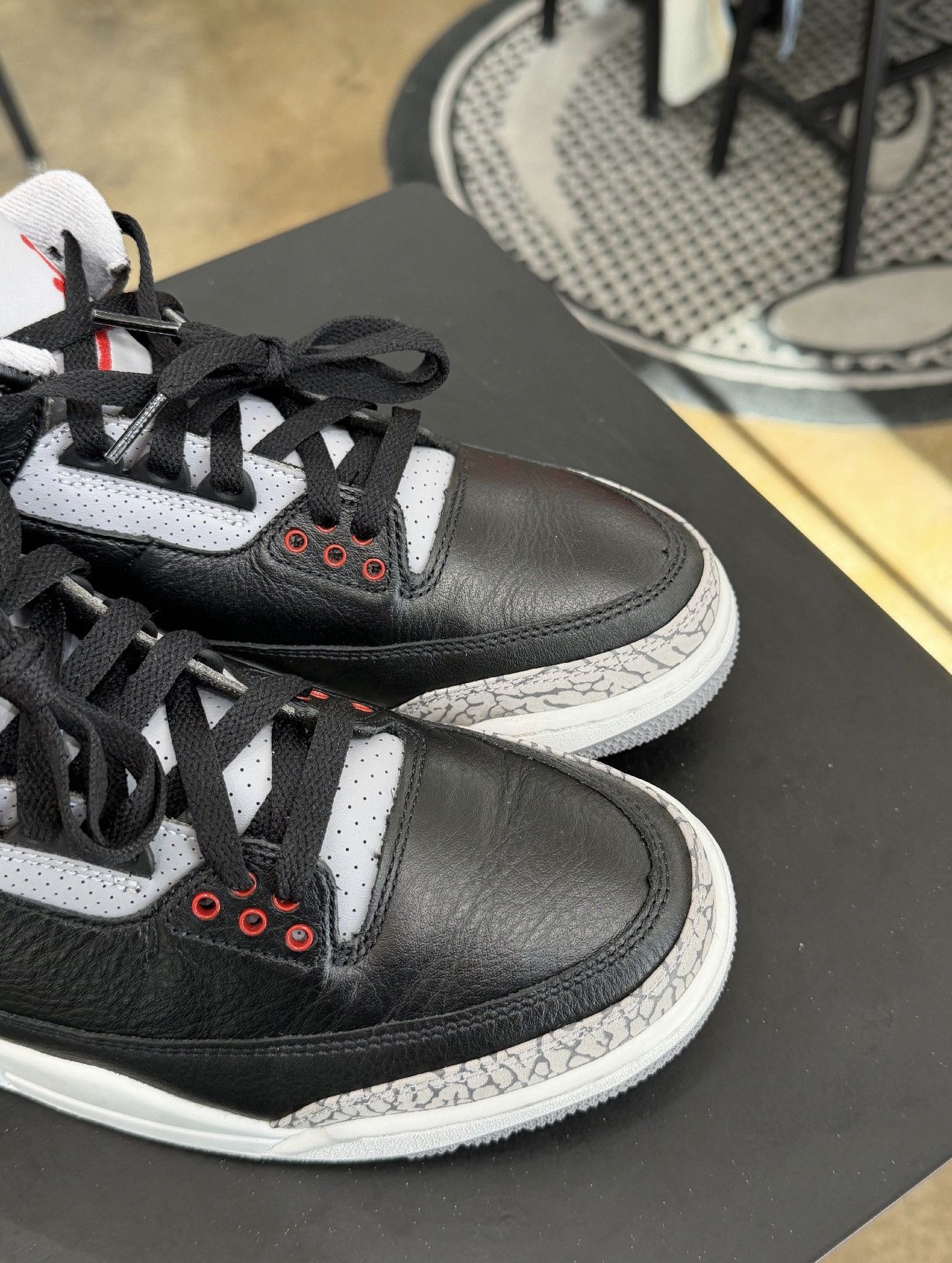 Jordan Brand Air Jordan 3 Black Cement Size 8.5 (2024) Size US 8.5 / EU 41-42 - 8 Thumbnail