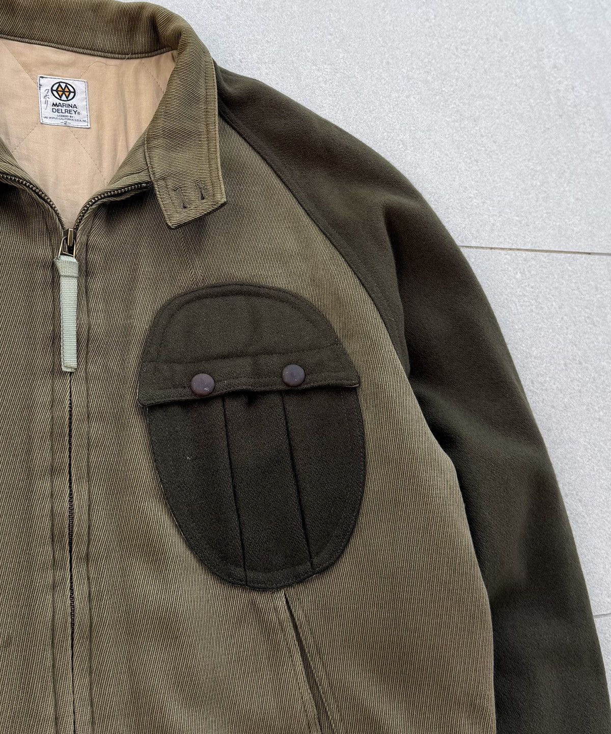 Vintage VTG Marina Del Rey Wool Bomber Jacket Olive Workwear Japan Size US M / EU 48-50 / 2 - 4 Thumbnail