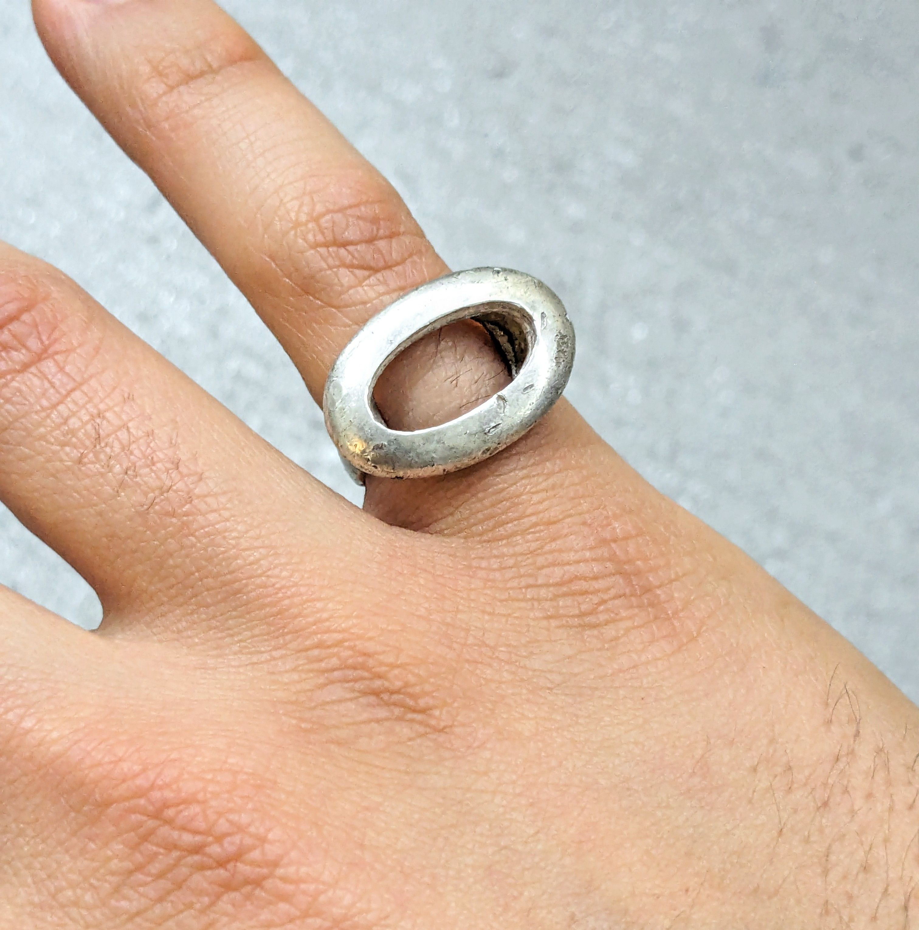Jewelry Vintage Sterling Silver Ring Size 6.75 Art Deco Mid Century Size ONE SIZE - 13 Thumbnail
