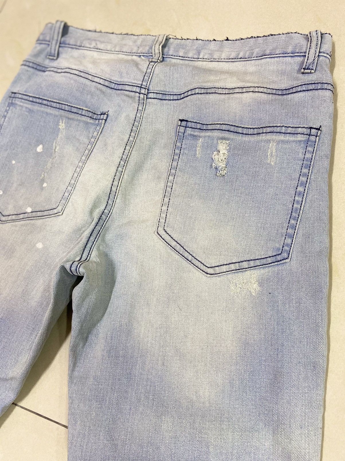 Japanese Brand × Le Grande Bleu (L.G.B.) Distressed Ripped Cavari A Denim Size US 29 - 7 Thumbnail