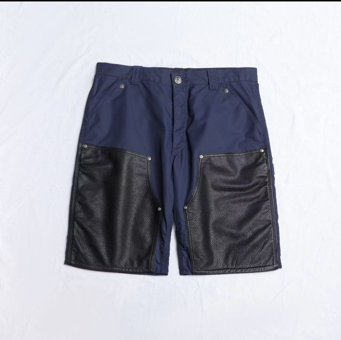 Chrome Hearts Chrome hearts leather double knee shorts Size 31 Size US 31 - 1 Thumbnail