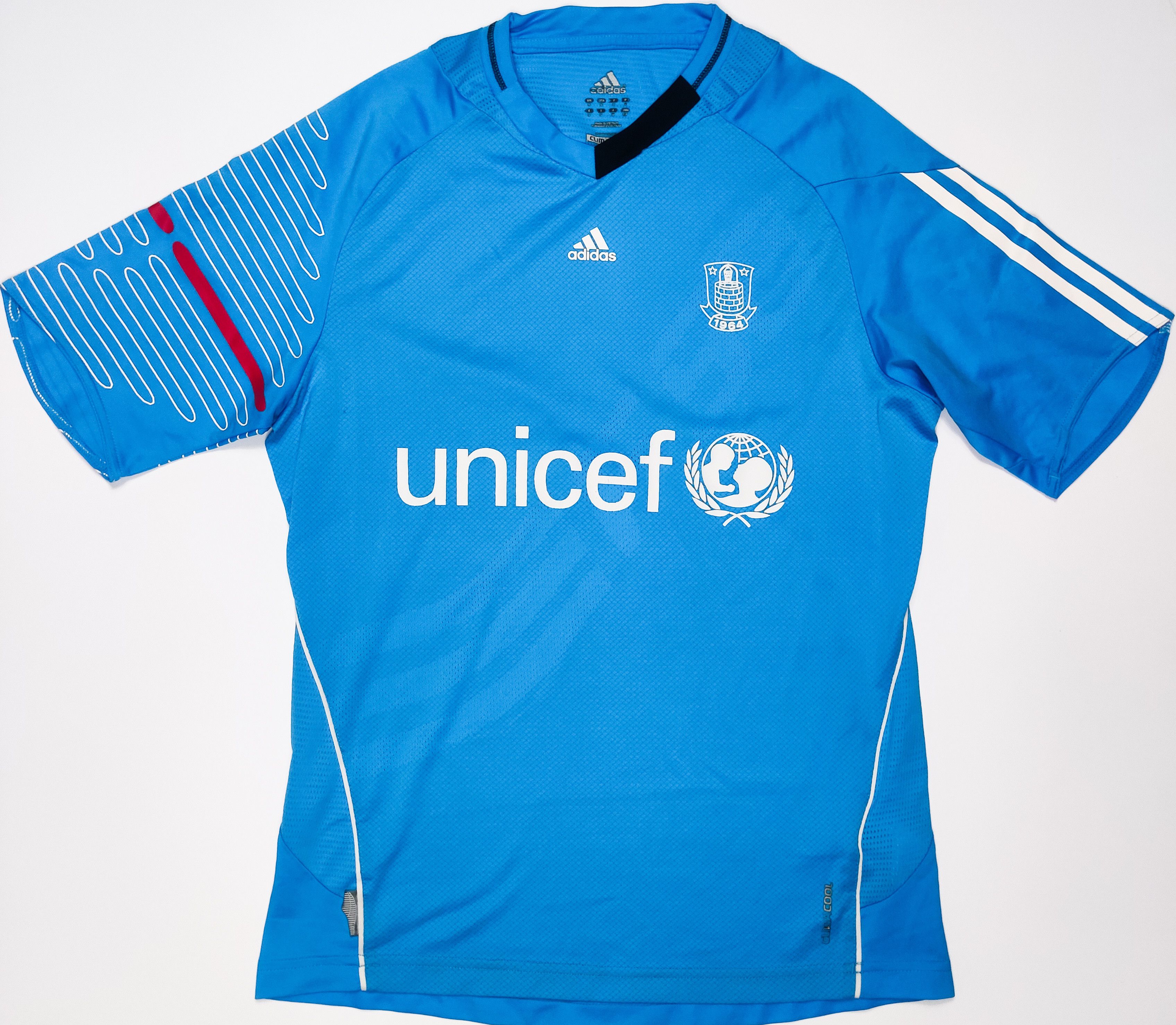 Adidas Brøndby IF 2008 2009 2010 Adidas Training Shirt Unicef Size US S / EU 44-46 / 1 - 1 Thumbnail