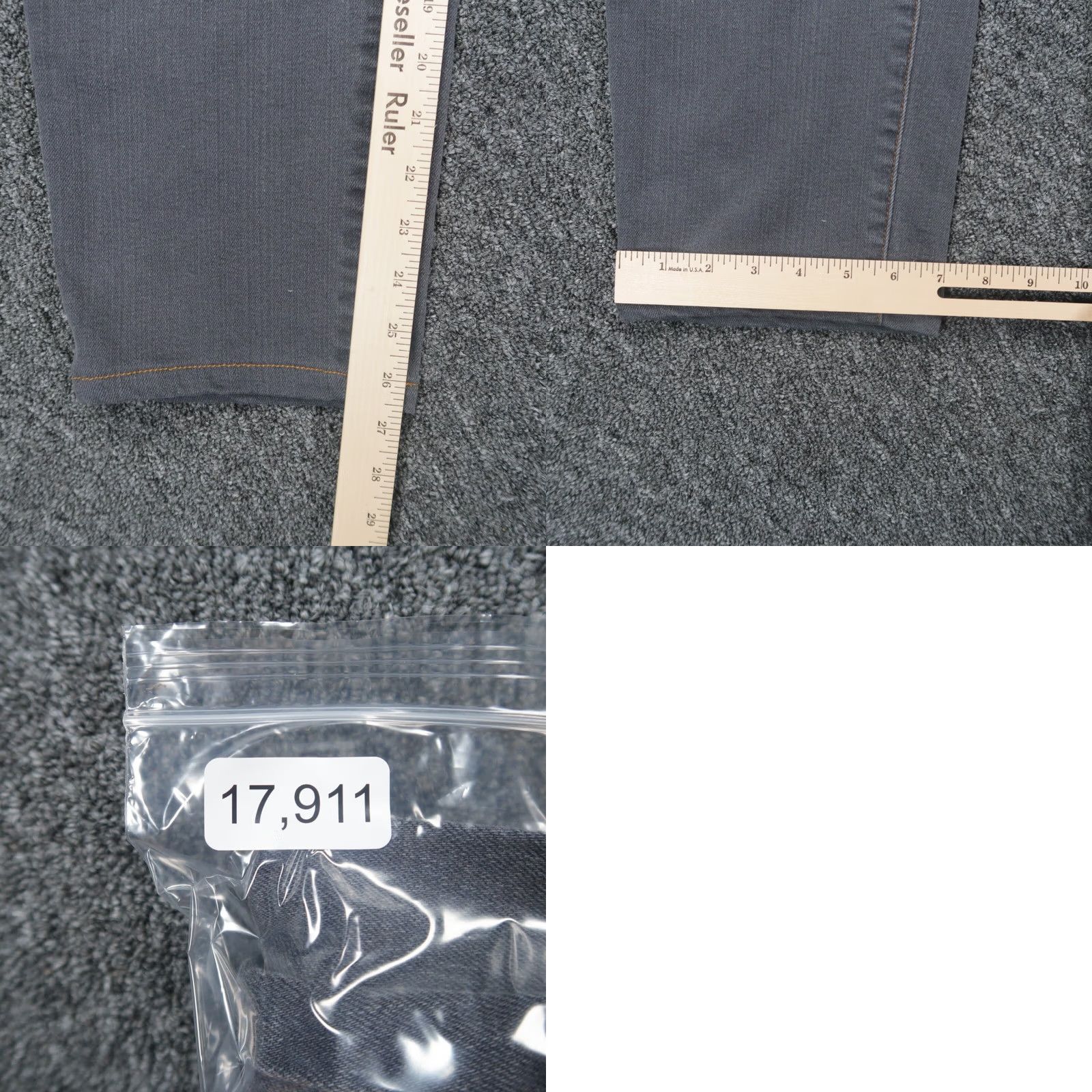 Eileen Fisher VINTAGE Eileen Fisher Jeans Womens 14 Gray Organic Cotton Straight Leg Crop 35x27 Size 36" / US 14 / IT 50 - 8 Thumbnail