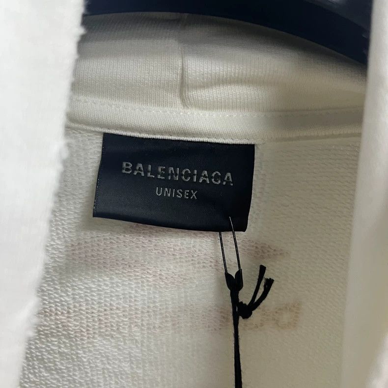 Balenciaga Balenciaga Balenciaga White Logo Graphic Hoodie-2506 Size US M / EU 48-50 / 2 - 2 Thumbnail
