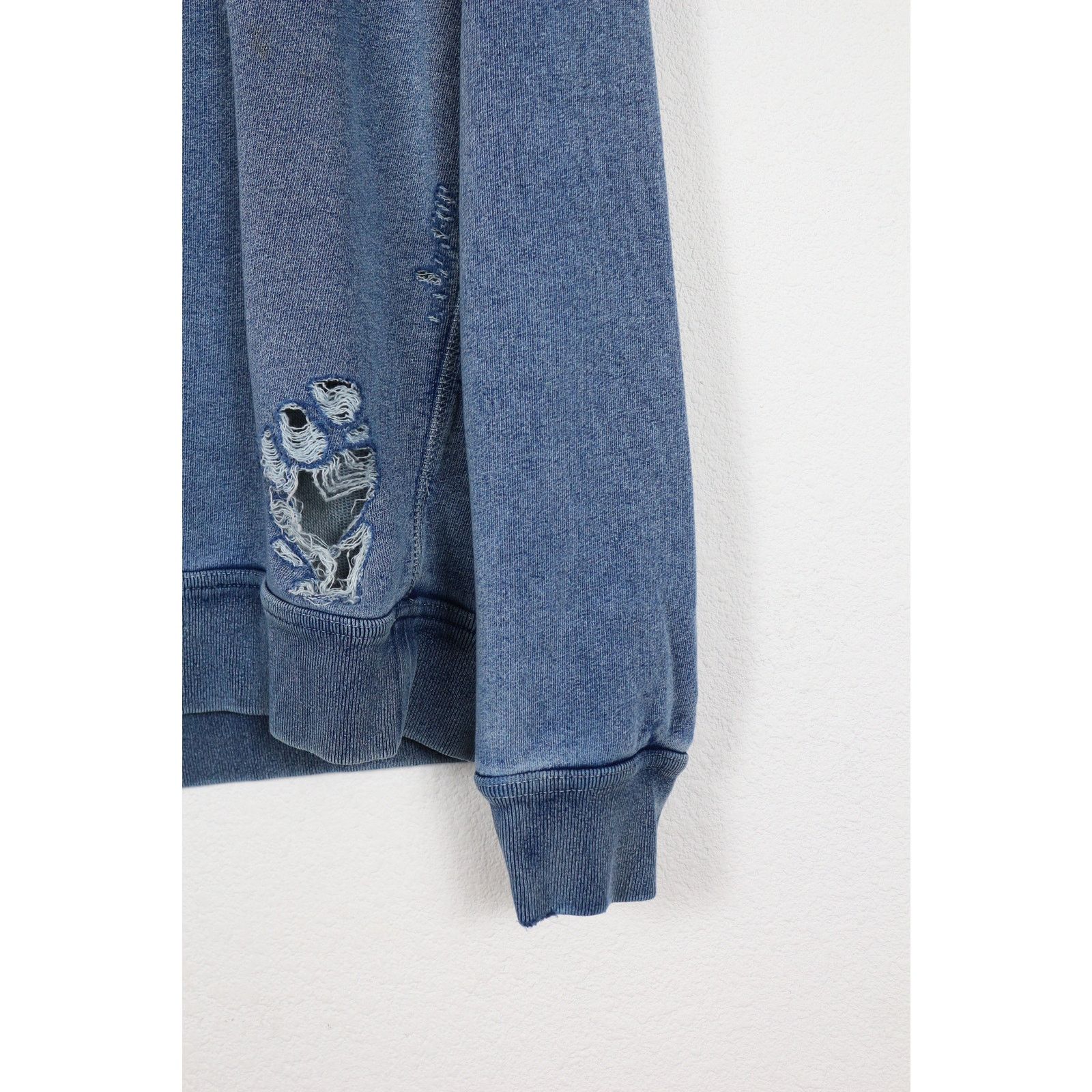 True Religion True Religion Logo Indigo Distressed Sweatshirt Y2K Oversize Size US M / EU 48-50 / 2 - 2 Thumbnail