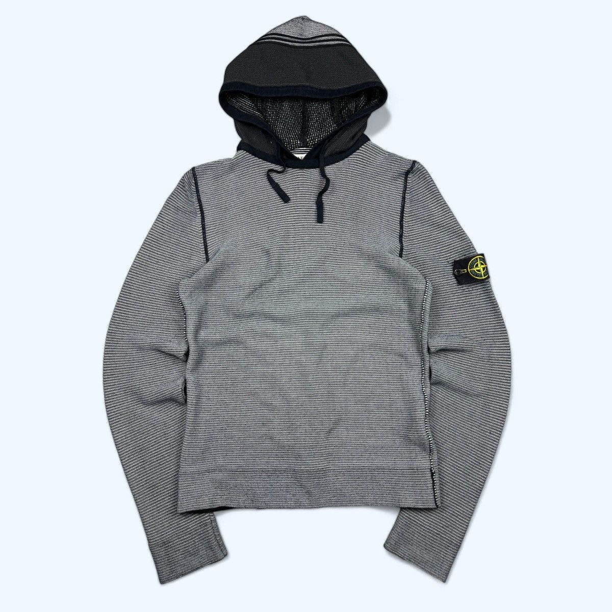 Stone Island Stone Island SS10 Stripped hooded knit sweater size L Size US L / EU 52-54 / 3 - 1 Thumbnail