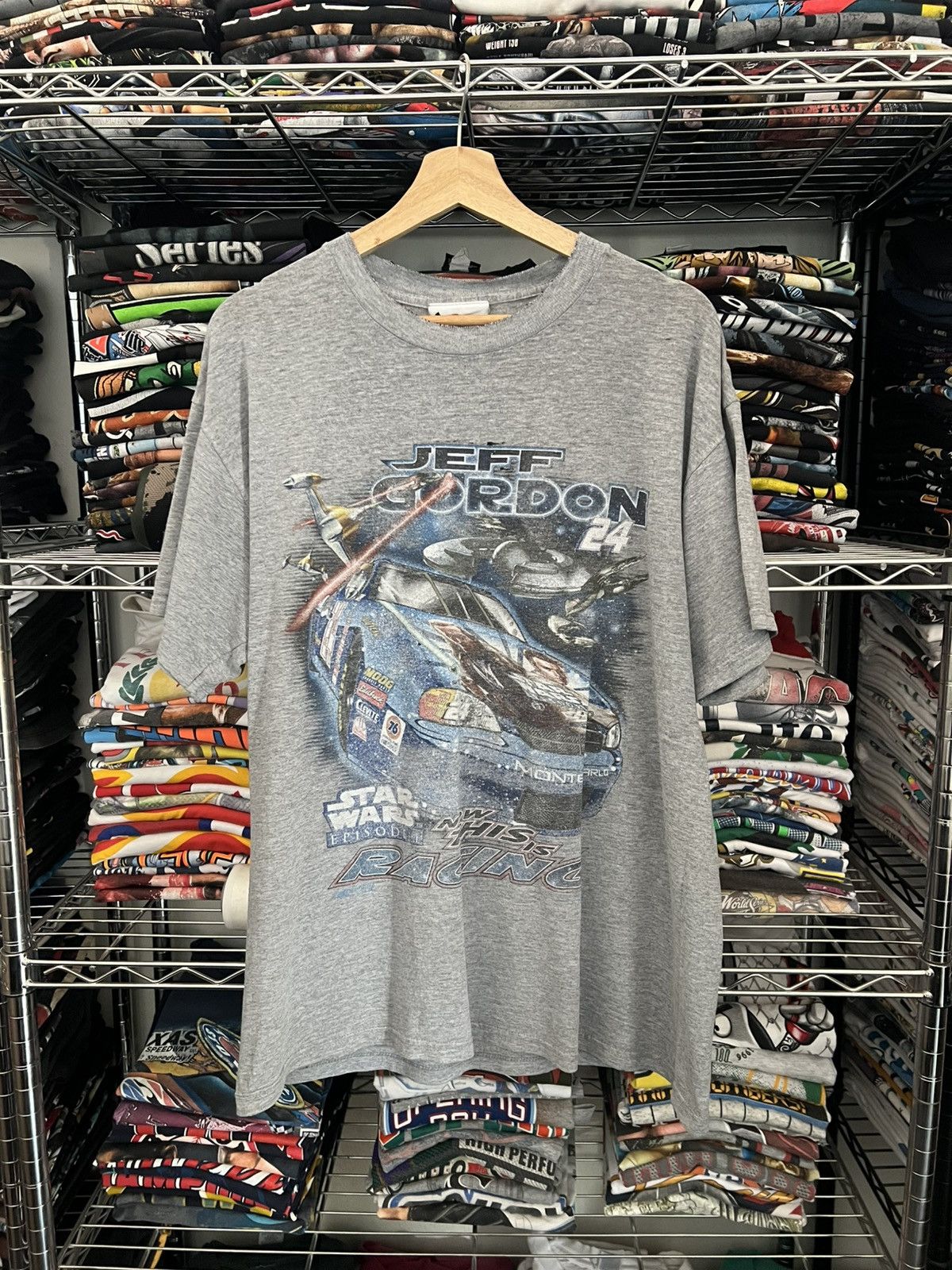 Chase Authentics 90s NASCAR Jeff Gordon Star Wars Episode 1 Tee Size US L / EU 52-54 / 3 - 1 Thumbnail