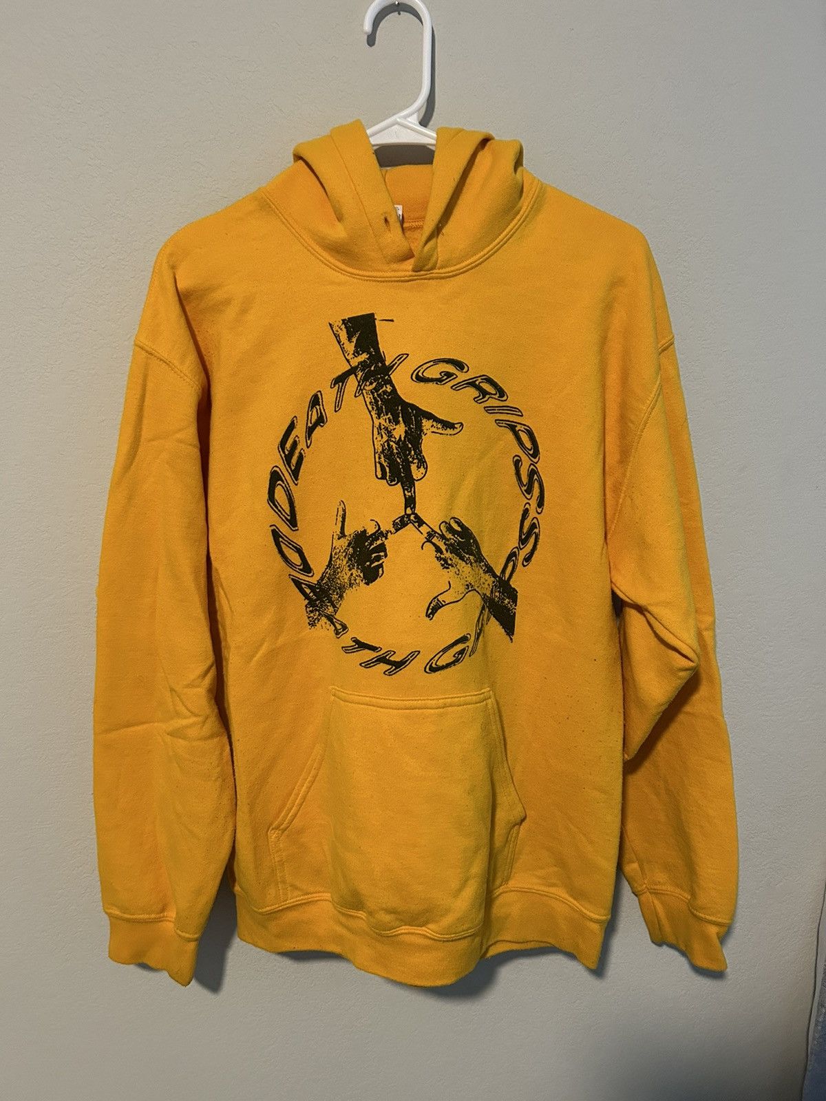 Yellow death grips hoodie top