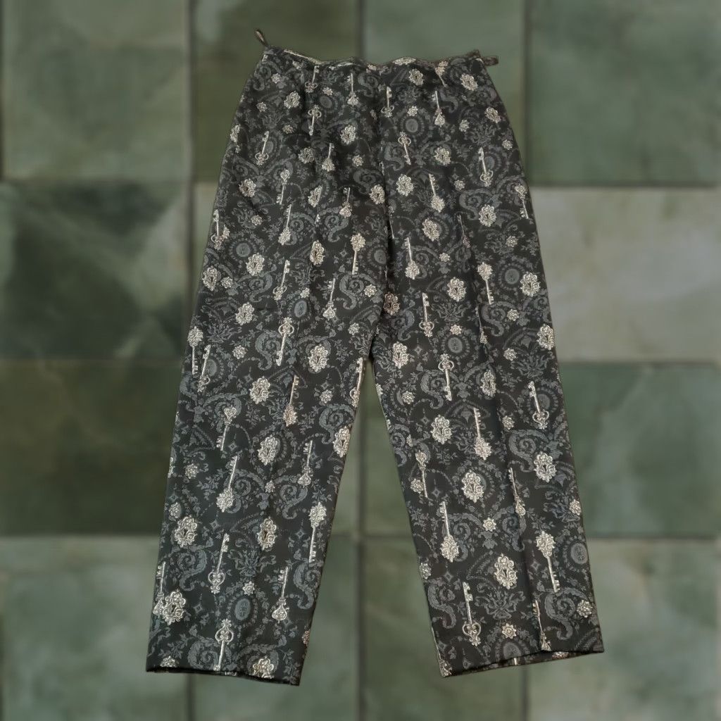 Talbots Talbots Pants Women Sz 14 Black Silk Wool Straight Leg Side Zip Casual Lock Keys Size 36" / US 14 / IT 50 - 1 Thumbnail