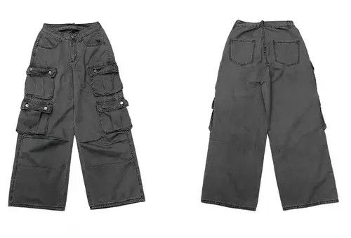 VIBE Retro High Street Hip Hop Wide Leg Loose Casual Pants Size US 28 / EU 44 - 4 Thumbnail
