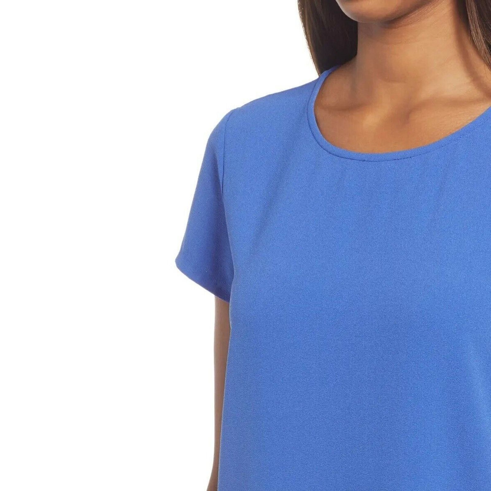 The Unbranded Brand Chelsea28 Women Blue Crepe A-line Shift Mini Dress Size S Size S / US 4 / IT 40 - 4 Thumbnail