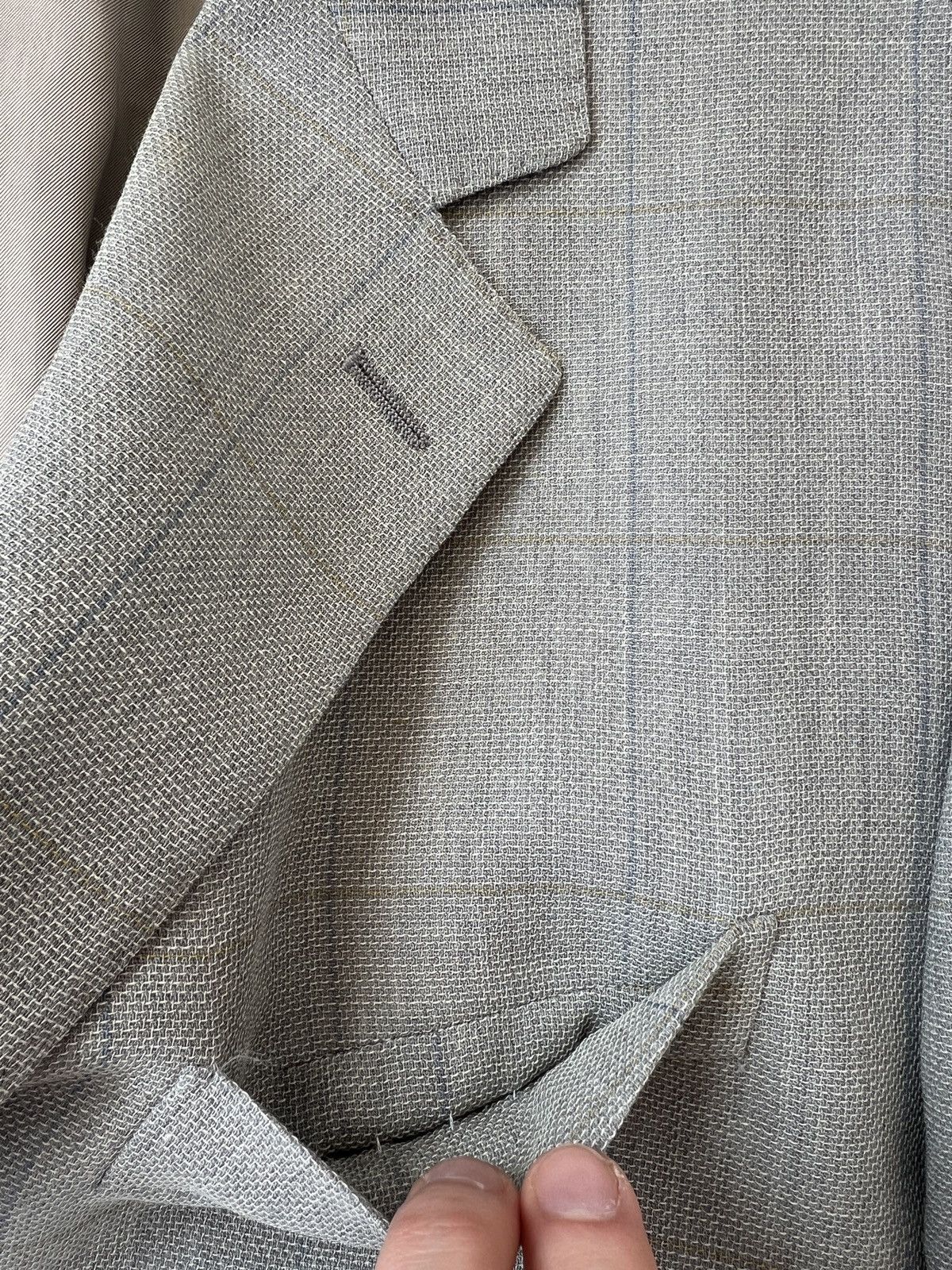 Lardini Vintage Lardini Check Wool Blazer Jacket 3-Button Size 54R - 8 Thumbnail