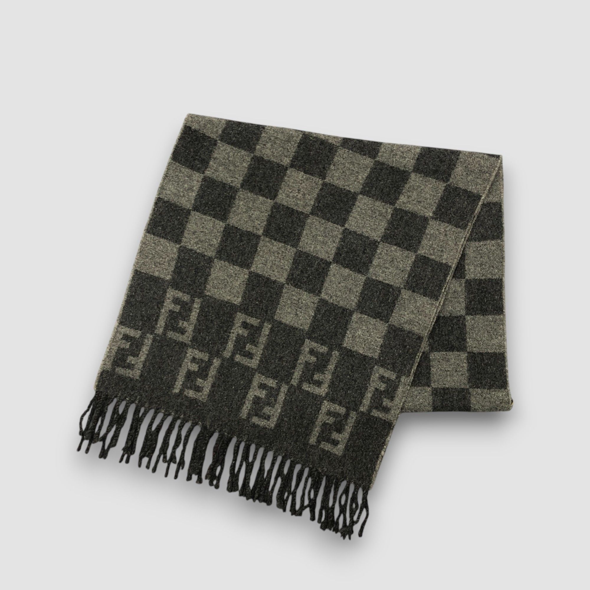 Fendi Vintage Fendi Scarf Muffler Wool FF Monogram Scarves Size ONE SIZE - 3 Thumbnail