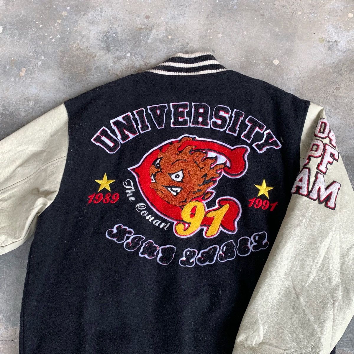 Other Conart 91 University Wool Leather Jacket Embroidered Logo Size US L / EU 52-54 / 3 - 8 Thumbnail