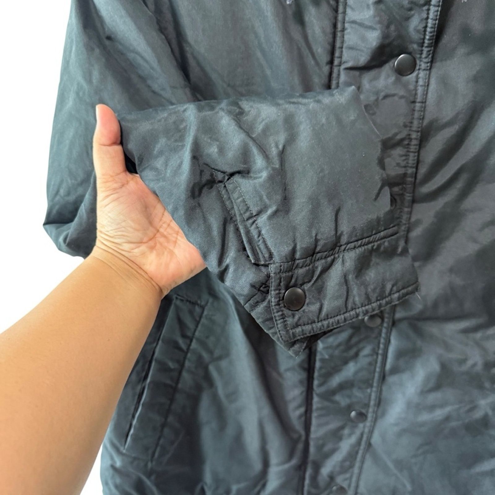 J.Crew J.Crew Puffer Jacket with Hood and Insulation Black Size S Size S / US 4 / IT 40 - 2 Thumbnail